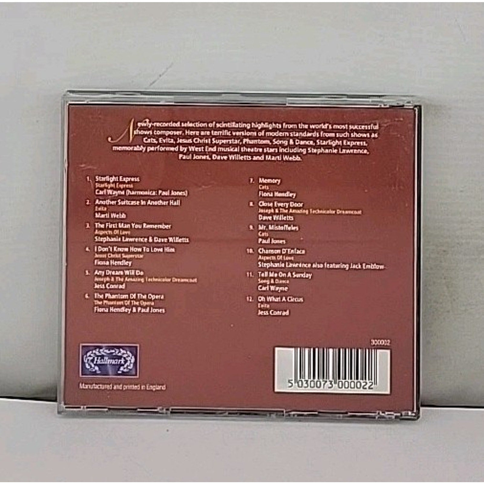 Spotlight On Andrew Lloyd Webber CD 1999 Hallmark 300002 Lawrence Jones Willetts