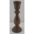 Vintage Carved Wooden Candlestick – Handmade – Felt Bottom – 6.75” Tall