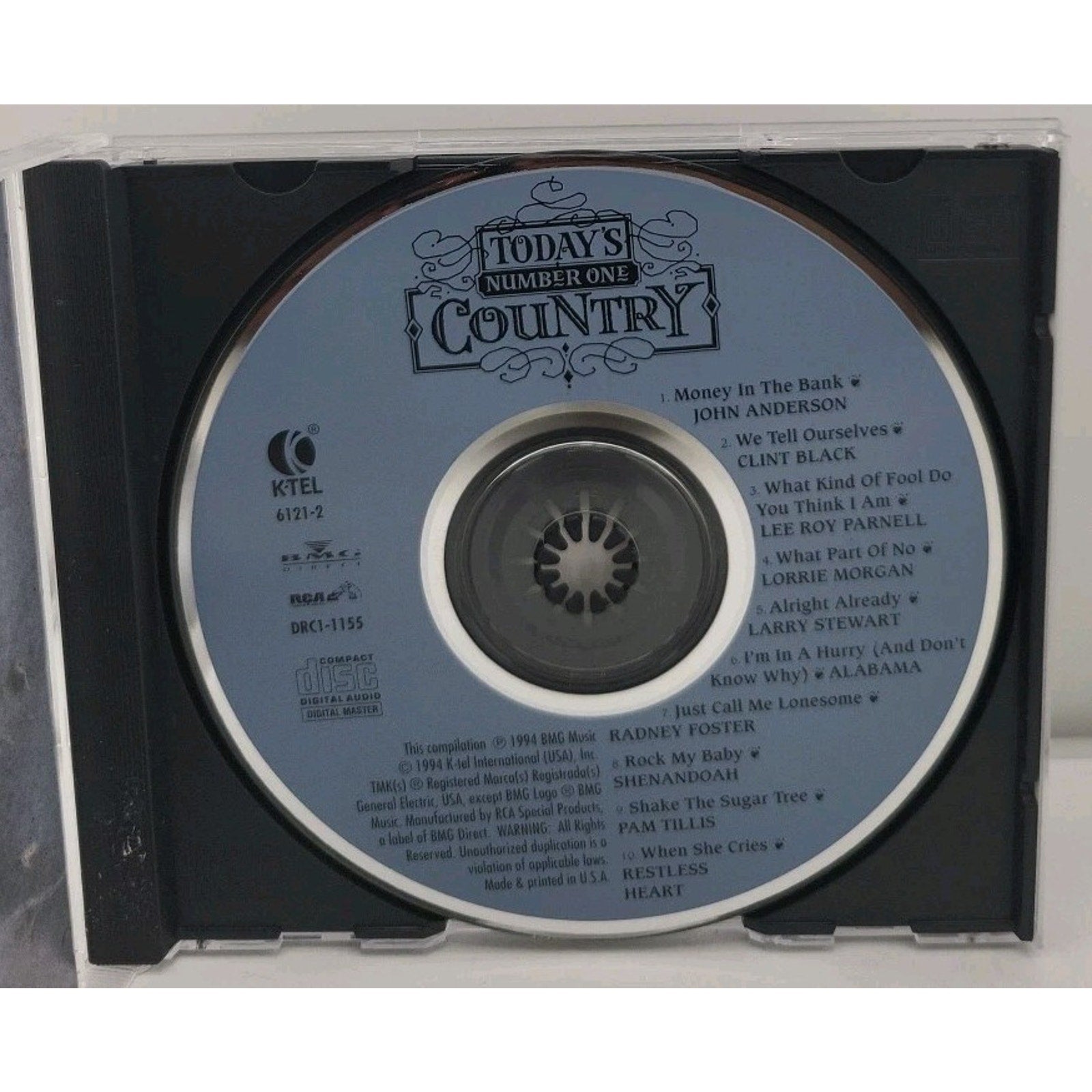 Today's Number One Country by Various Artists (CD, 1994, K-Tel Distribution)