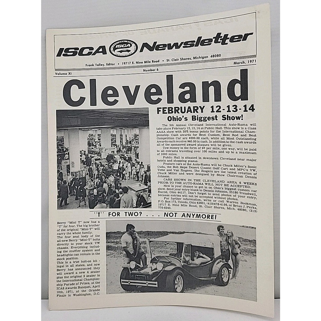 ISCA Newsletter March 1971 Volume XI Number 6