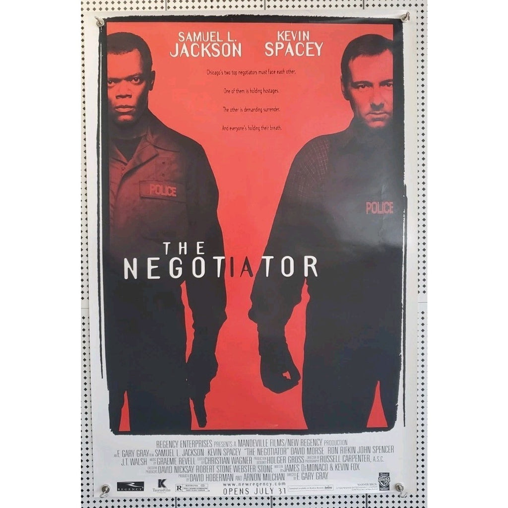 The Negotiator (1998) Movie Poster - Samuel Jackson Kevin Spacey - 27x40