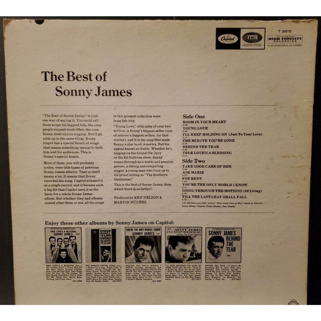 Sonny James ‎– The Best Of Sonny James Capitol Records ‎– ST 2615-1967