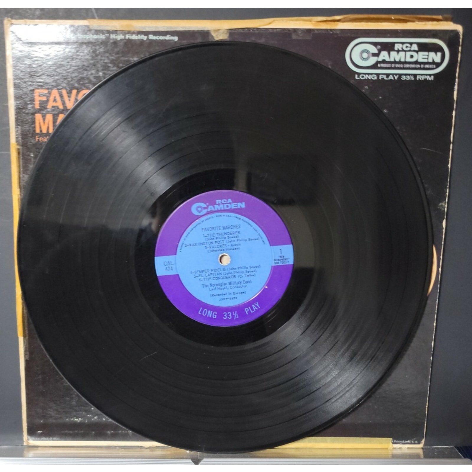 John Philip Sousa, The Norwegian Military Band ‎– Favorite Marches (Vinyl)