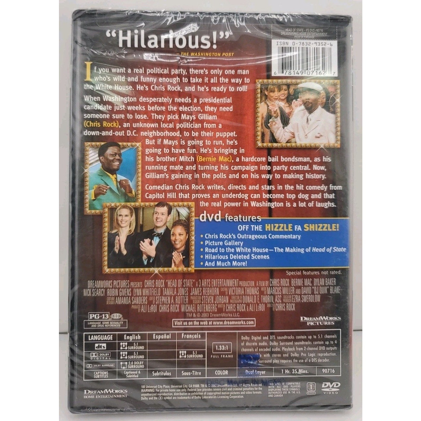 Head of State (DVD, 2003) *Brand New*