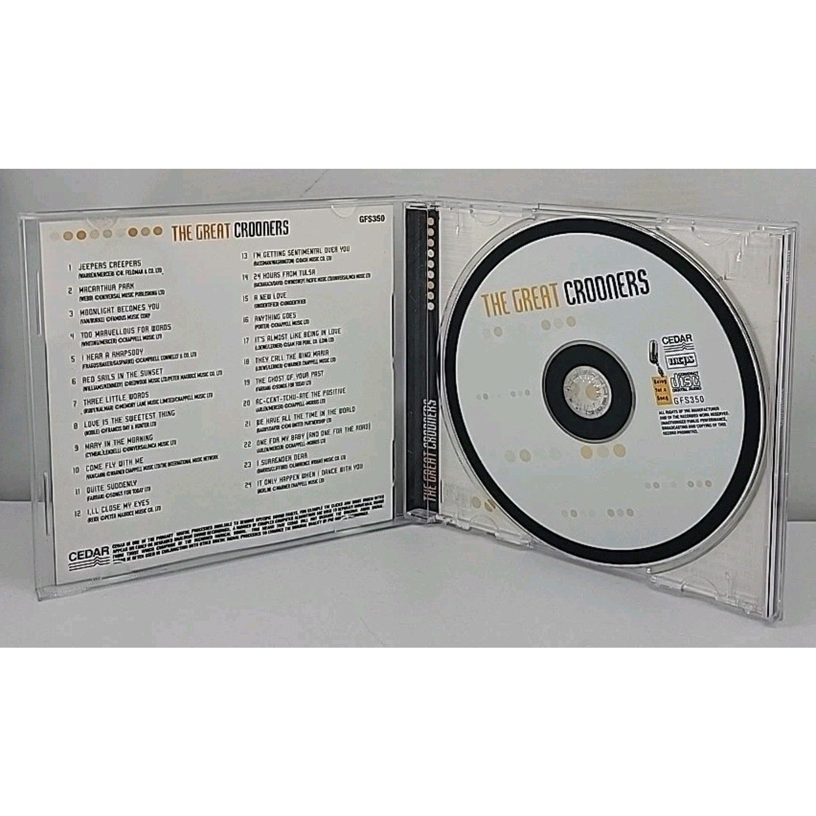 The Great Crooners CD Cedar Records