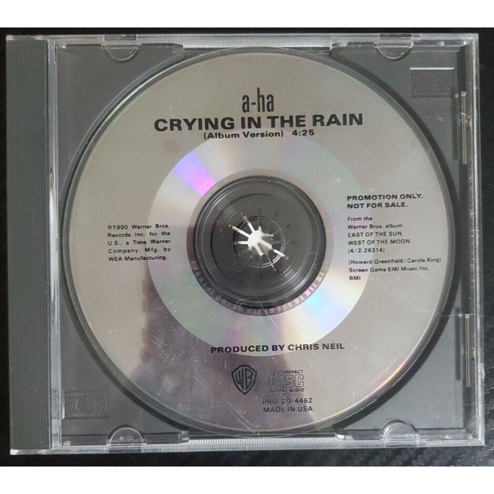 a-ha – Crying In The Rain (CD, Promo, US, 1990, Warner Bros)