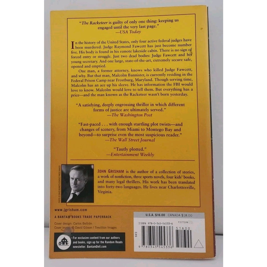 Racketeer : A Novel by John Grisham (2013, Trade Paperback)