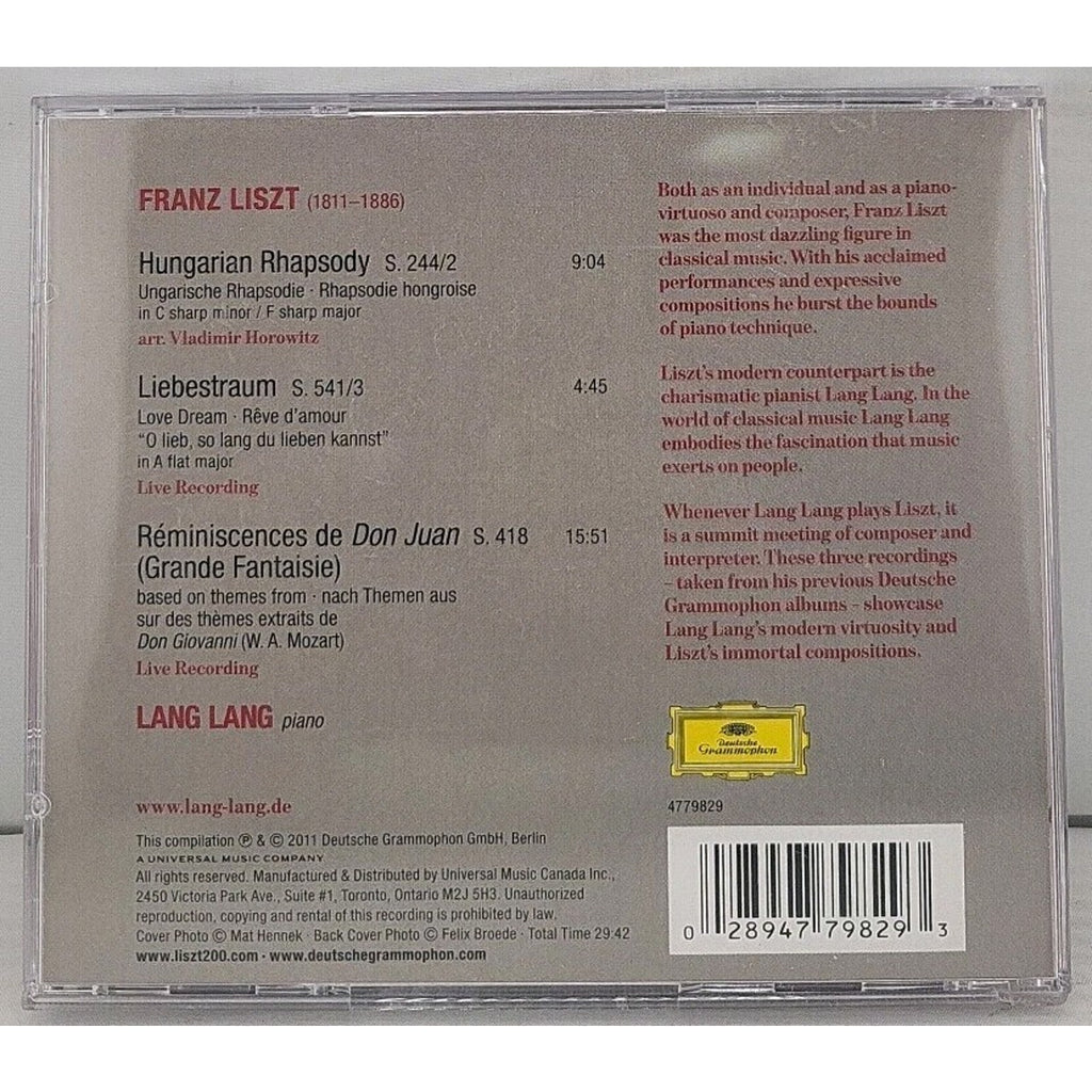 Liszt by Lang Lang (CD, 2011)