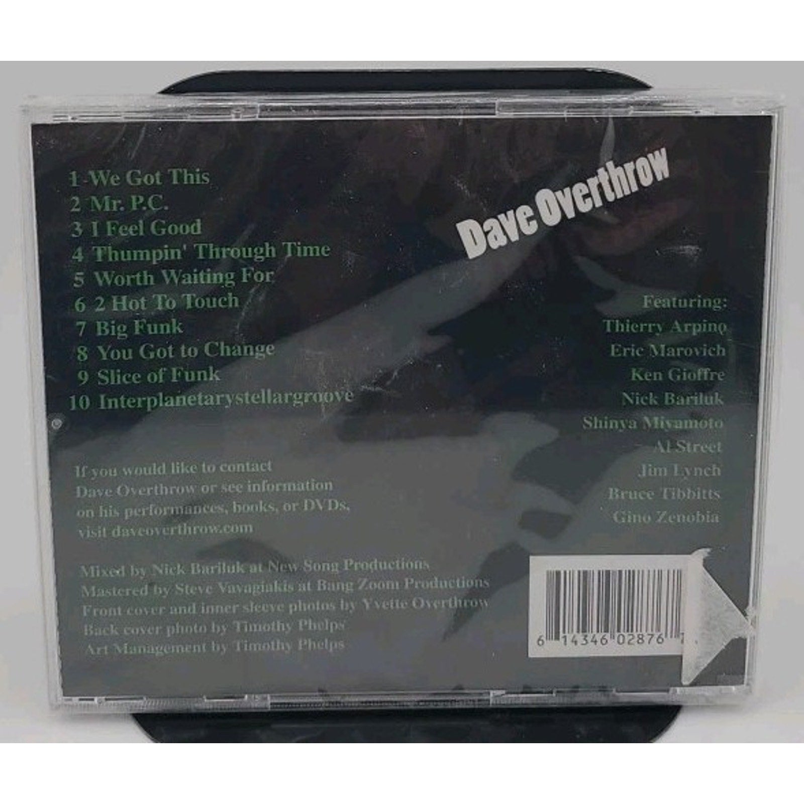 Dave Overthrow - 2 Hot To Touch CD *Brand New*