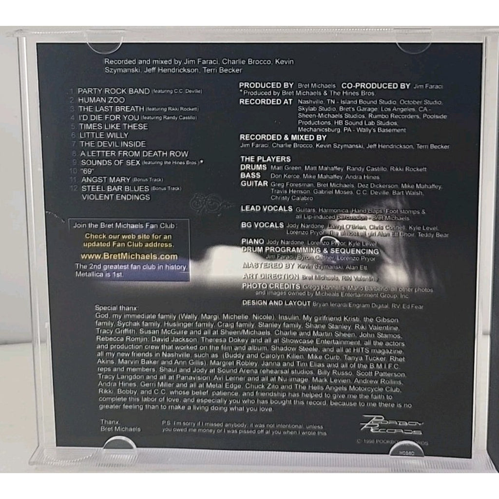 Letter from Death Row by Bret Michaels (CD, Sep-1998, Unity Label Group (ULG))