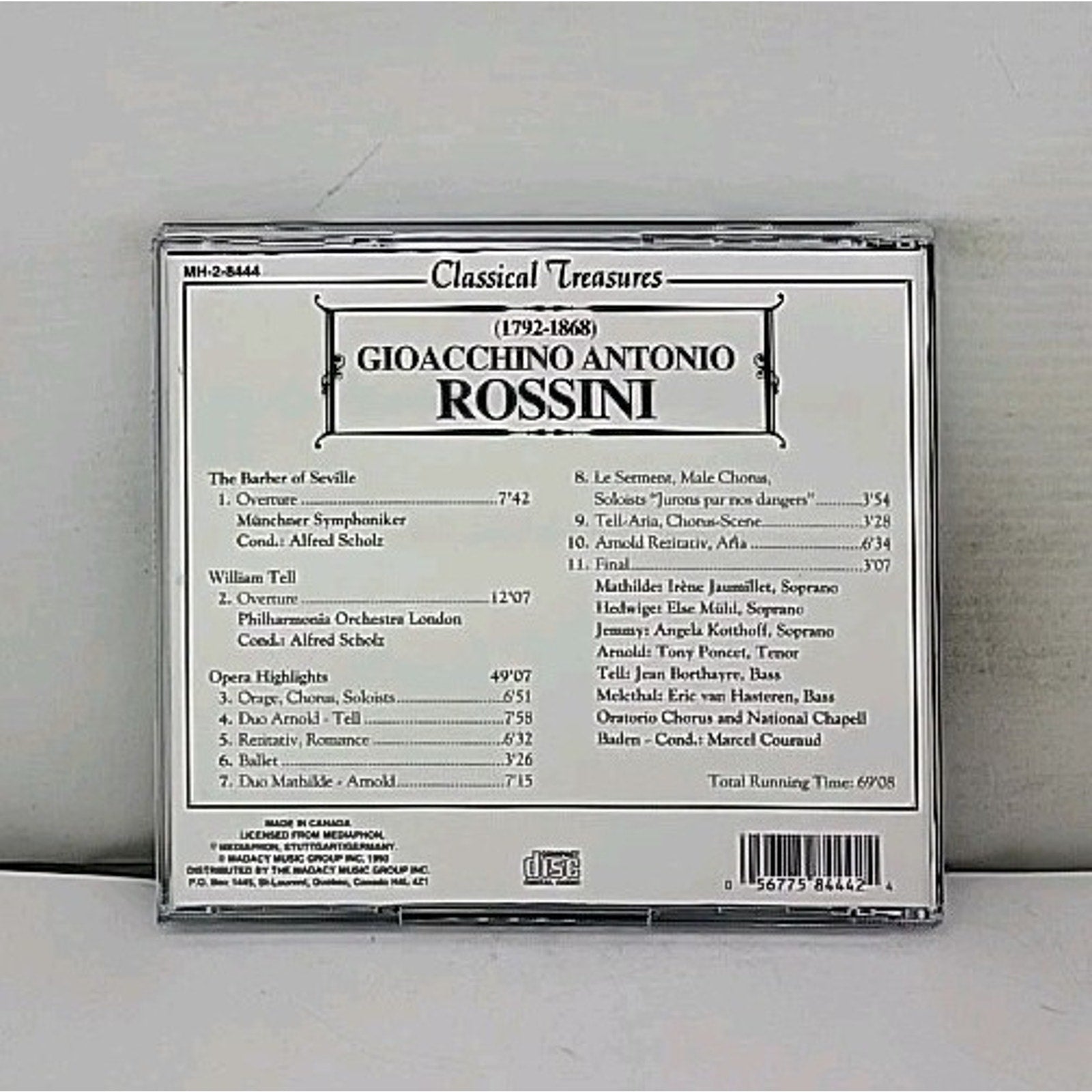 Classical Treasures Gioacchino Antonio Rossini Opera Highlights CD