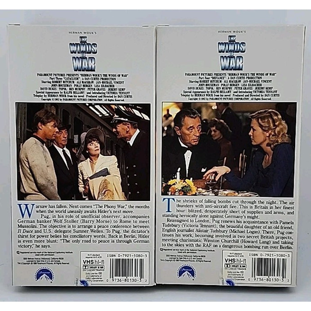 The Winds of War (VHS, 1989, 7-Tape Set)