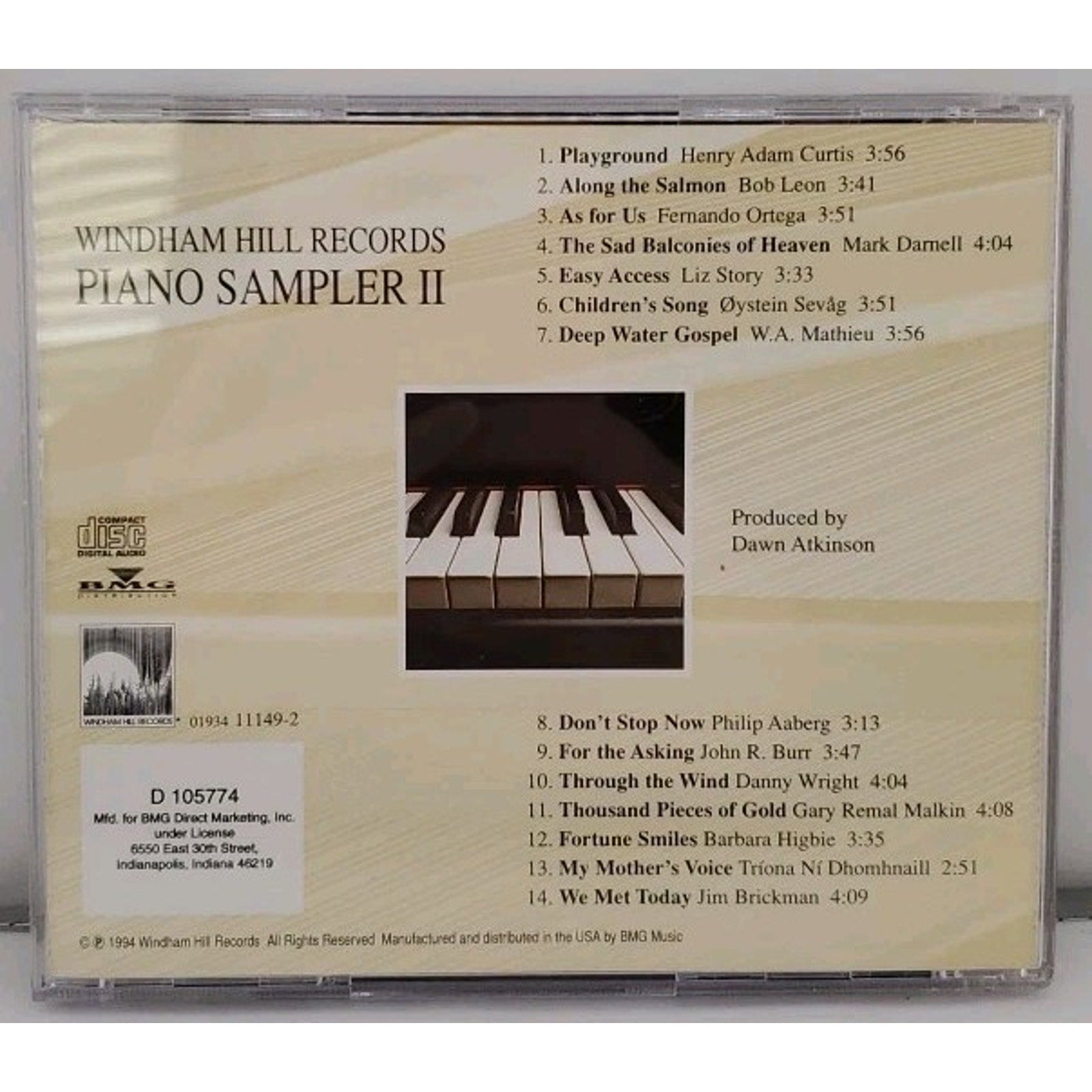 Windham Hill Piano Sampler 2 by Various Artists (CD, Jul-1994, Windham Hill)