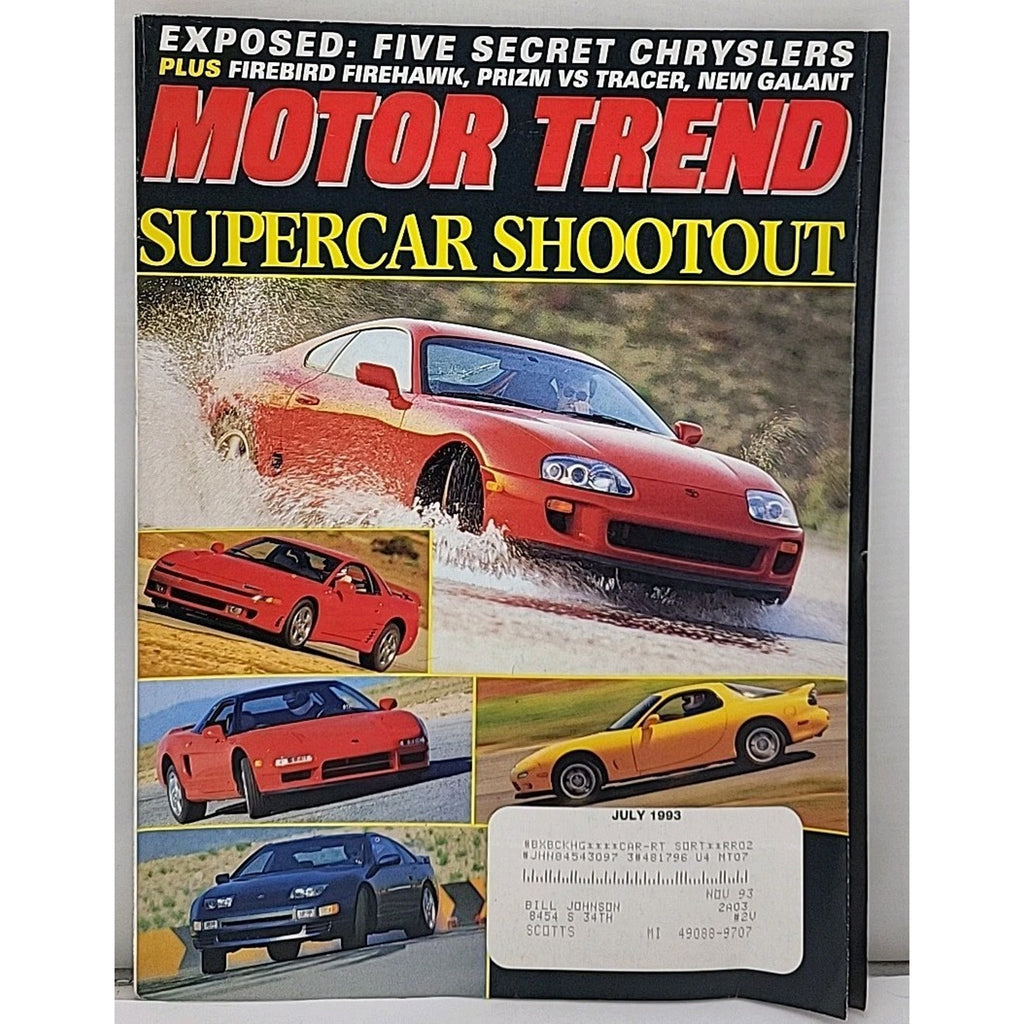 Motor Trend Magazine - July 1993 - Volume 45 Number 7