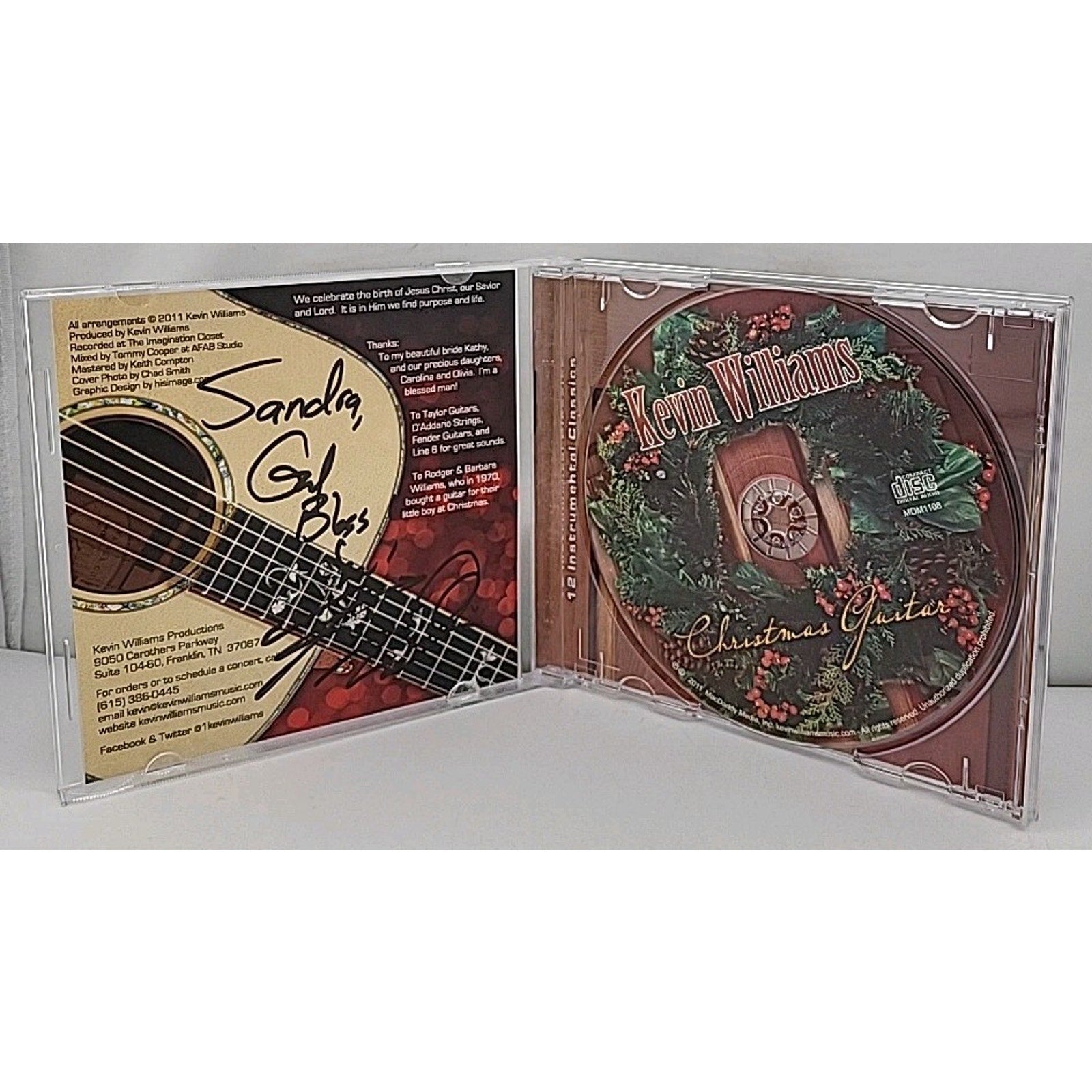 Christmas Guitar By Kevin Williams CD *Signed*