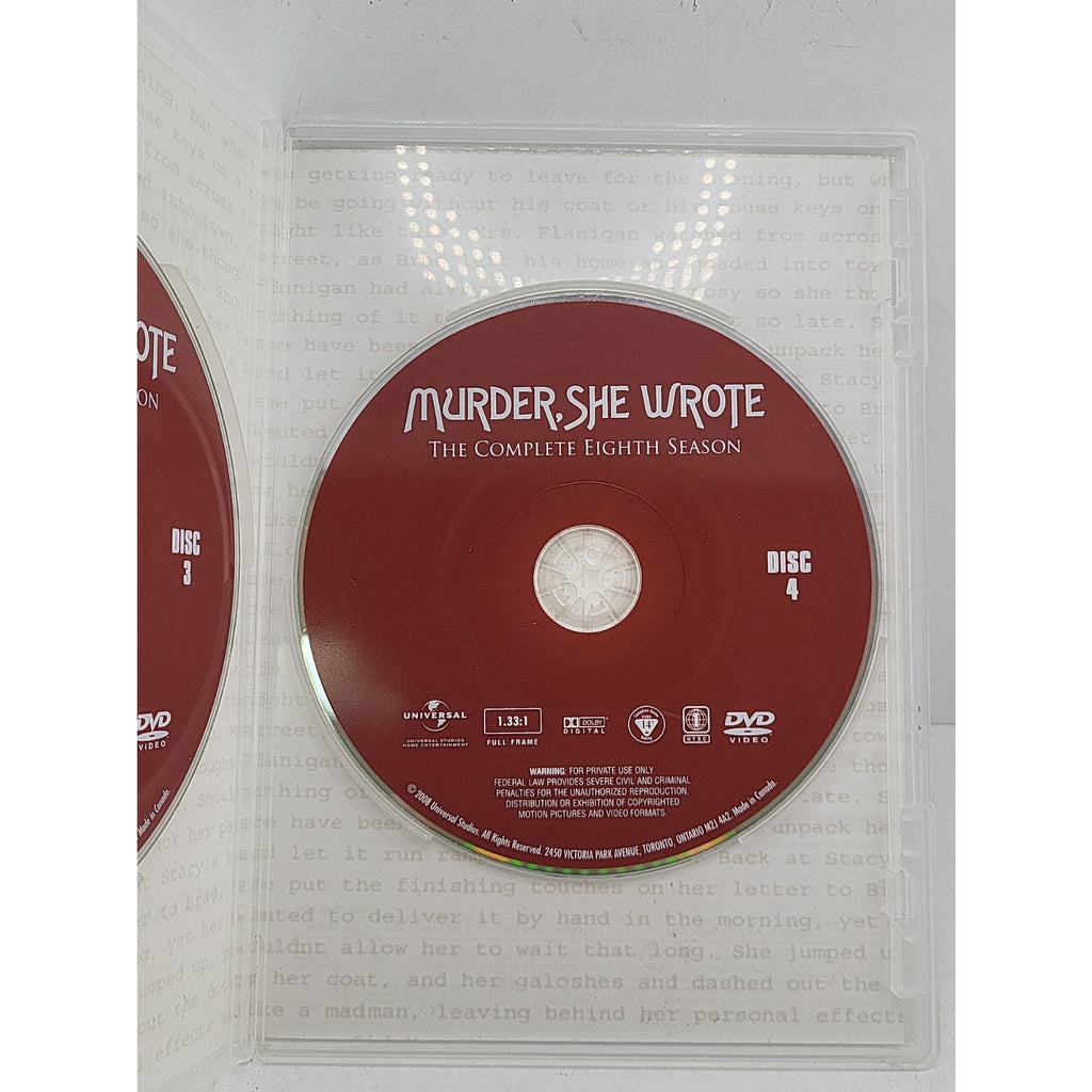 Murder, She Wrote The Complete Eight Season Discs 3&4 Episodes 10-18 DVD