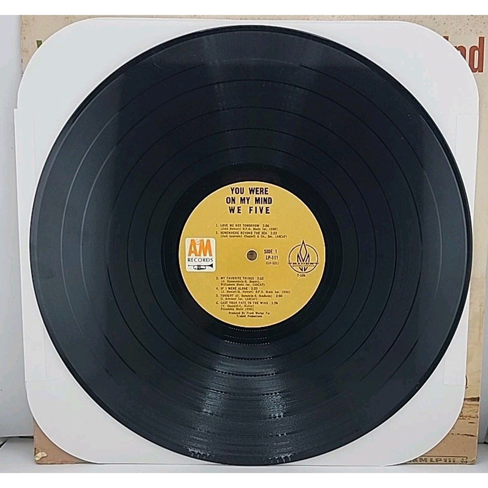 We Five LP Vinyl You Were on my Mind 1965 Record Album