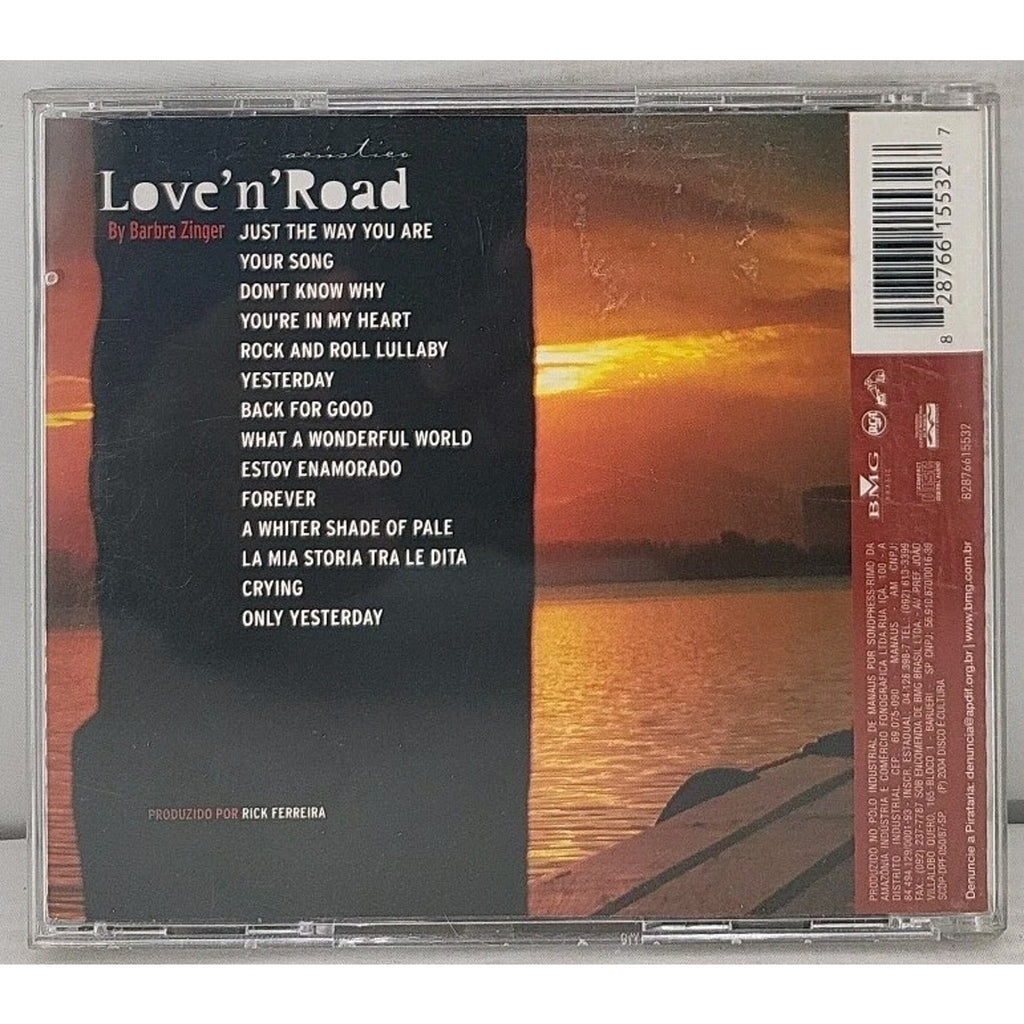 Barbra Zinger Love'n'road Acústico CD Album
