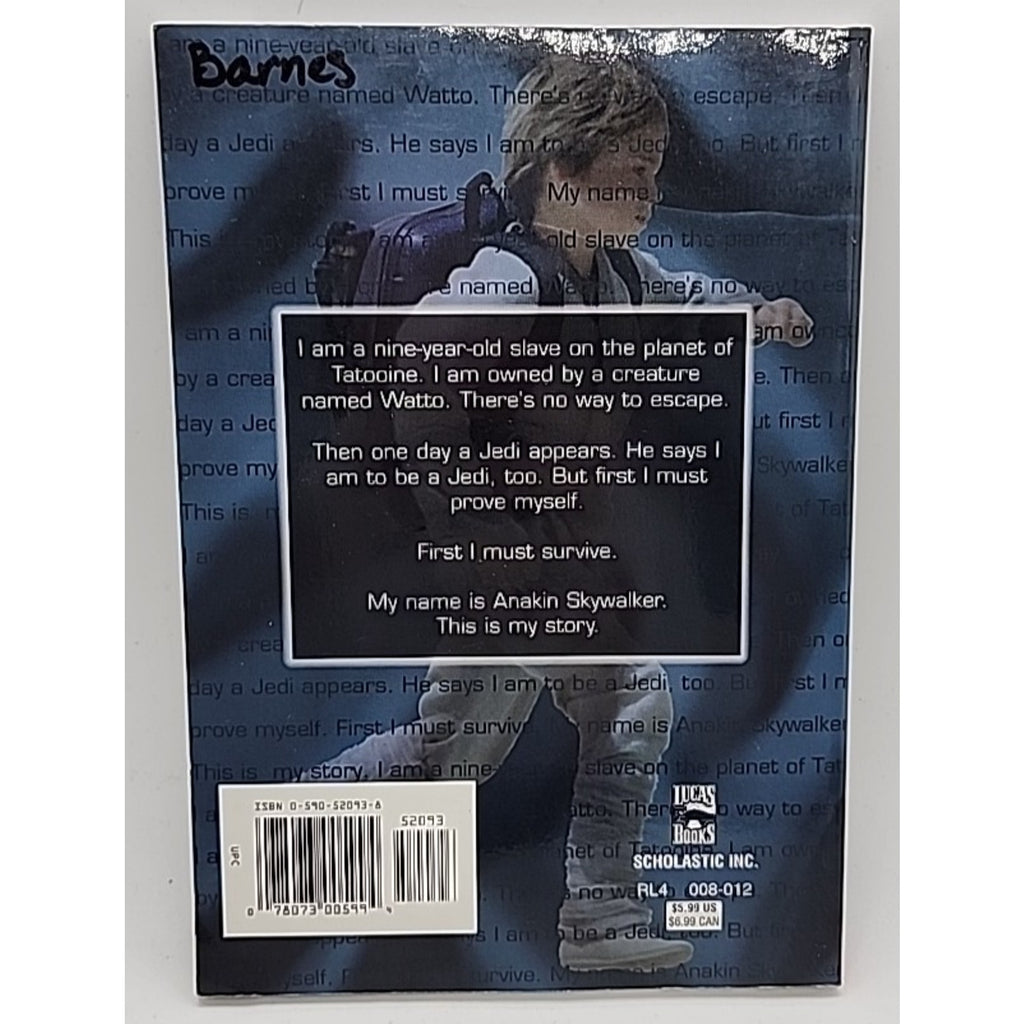 Star Wars Episode 1 Journal Anakin Skywalker 1st Scholastic Print 1999 Paperback