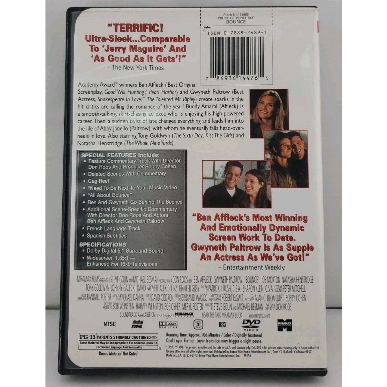 Bounce (DVD, 2001, 2-Disc Set)