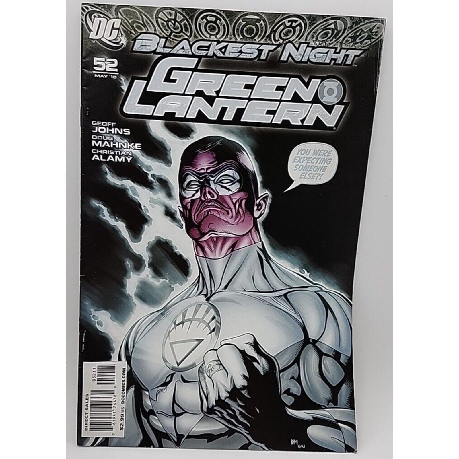 Green Lantern #52 1st White Lantern Sinestro Blackest Night [DC Comics, 2010]