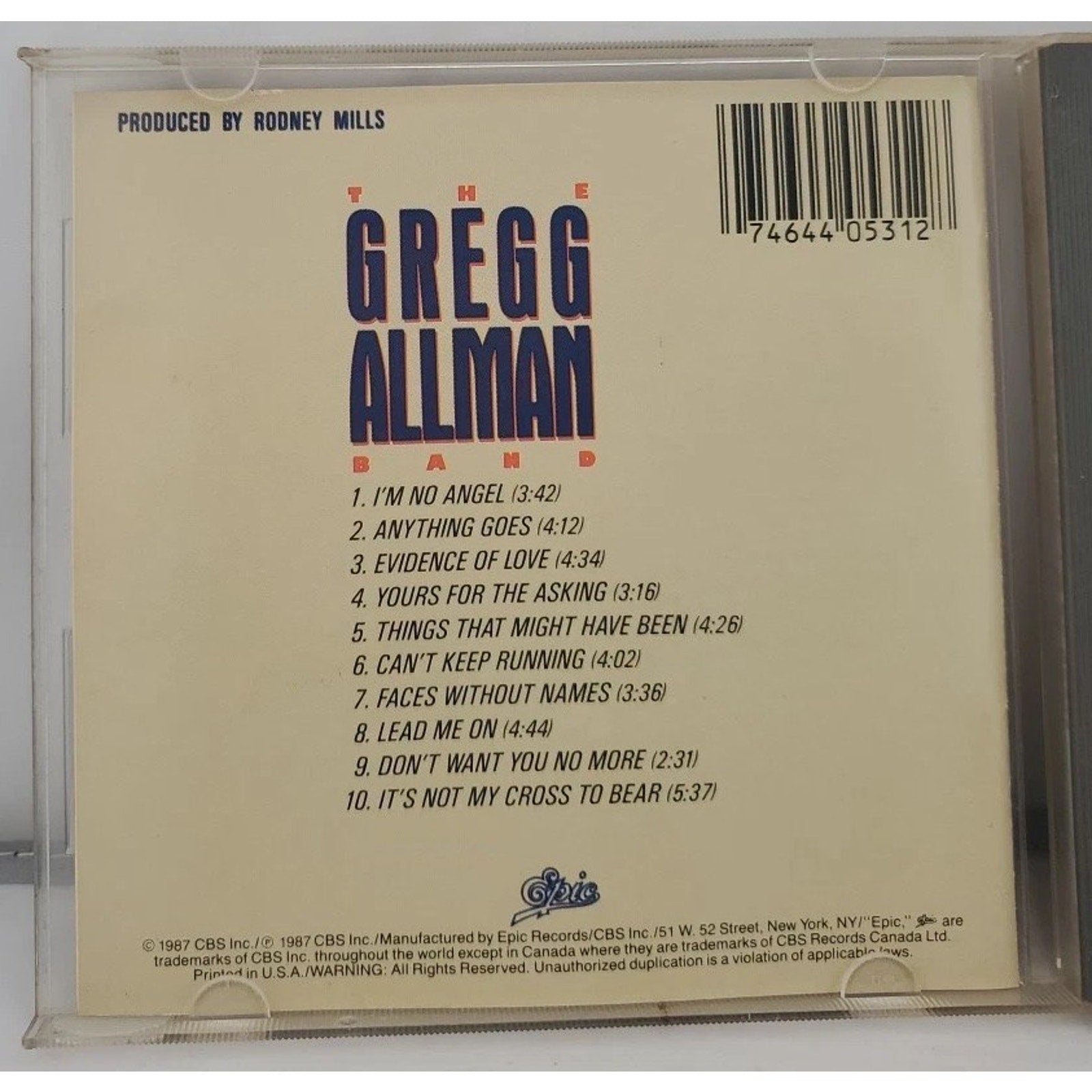 I'm No Angel by Gregg Allman (CD, 1990)