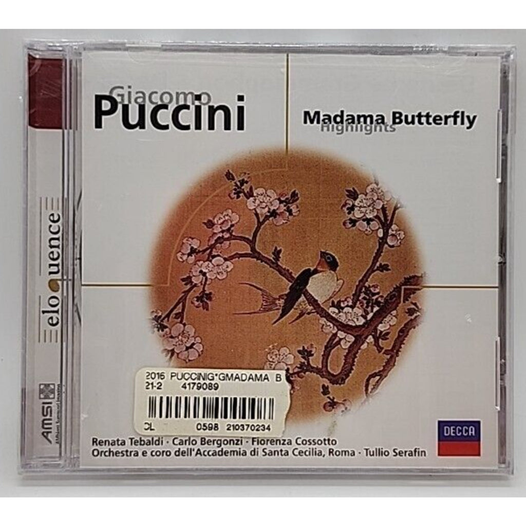 Puccini: Madama Butterfly (Highlights) by Carlo Bergonzi (CD, 2001) *Brand New*