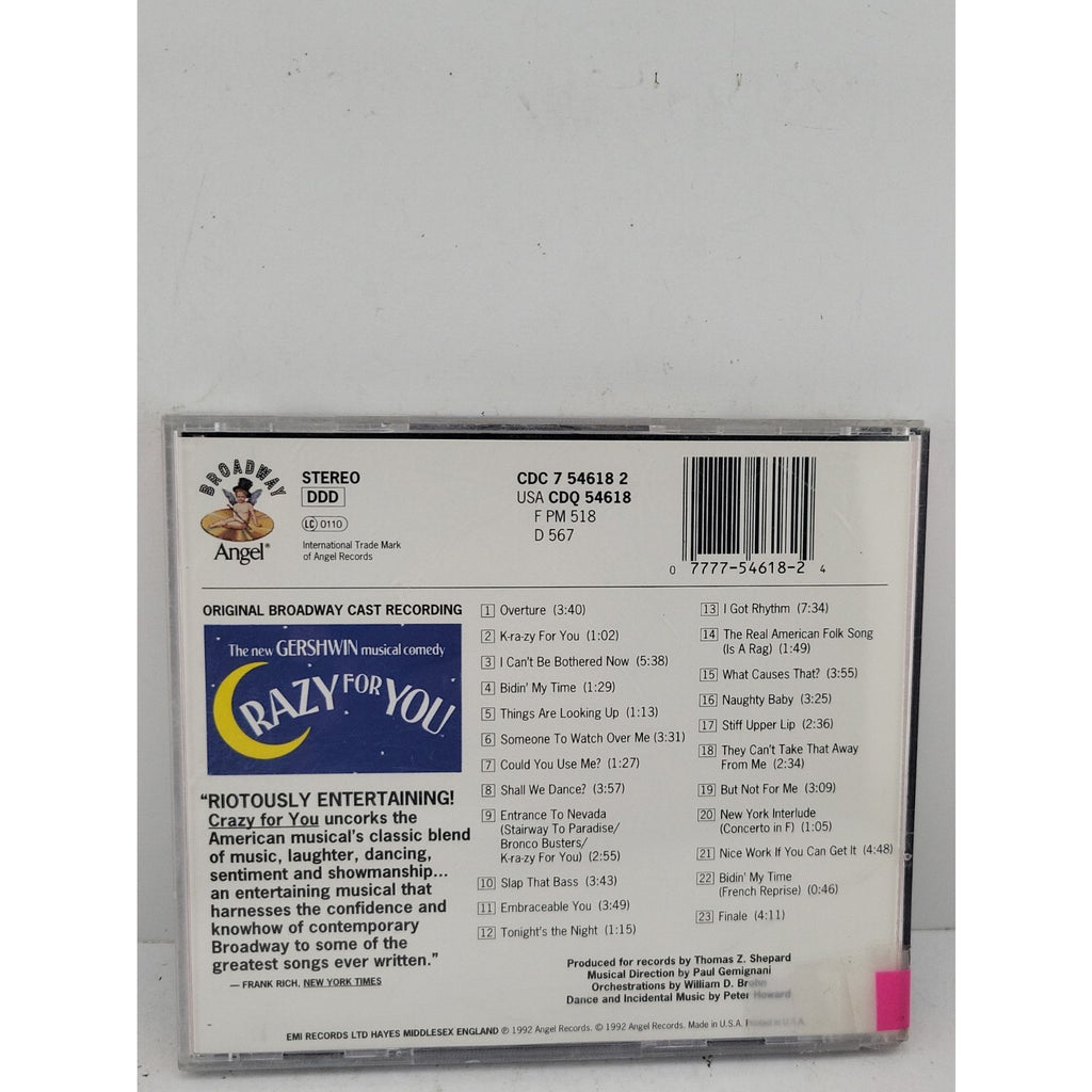 Crazy for You / O.C.R. by Original Broadway Cast (CD, 1992)