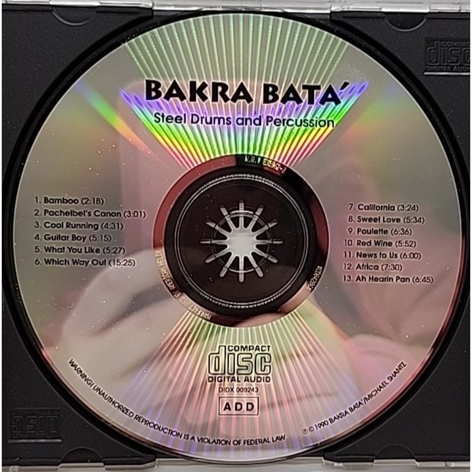 Steel Drums and Percussion by Bakra Bata (CD, Sep-2001, Bakra Bata)