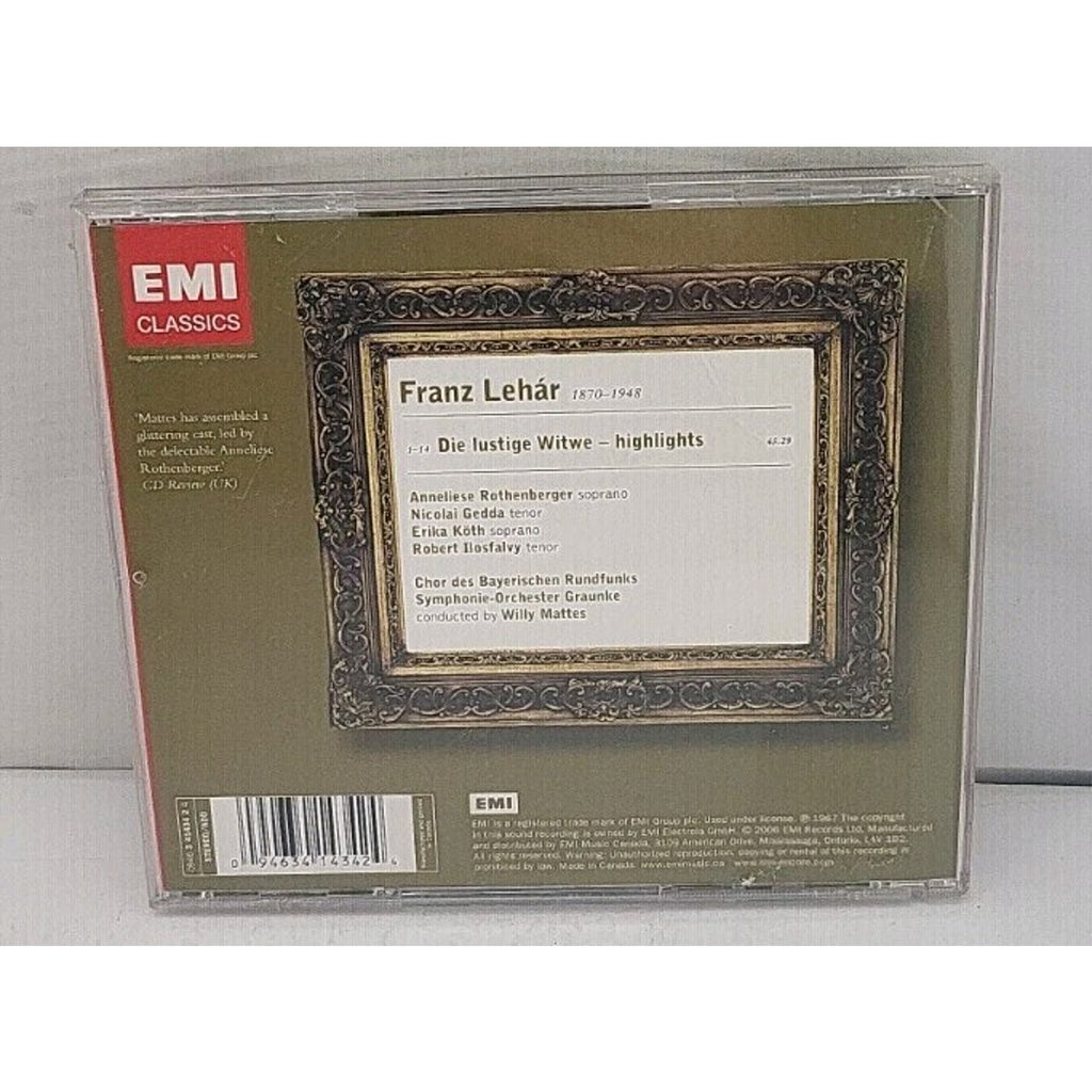 Lehár: Lustige Witwe Mattes CD