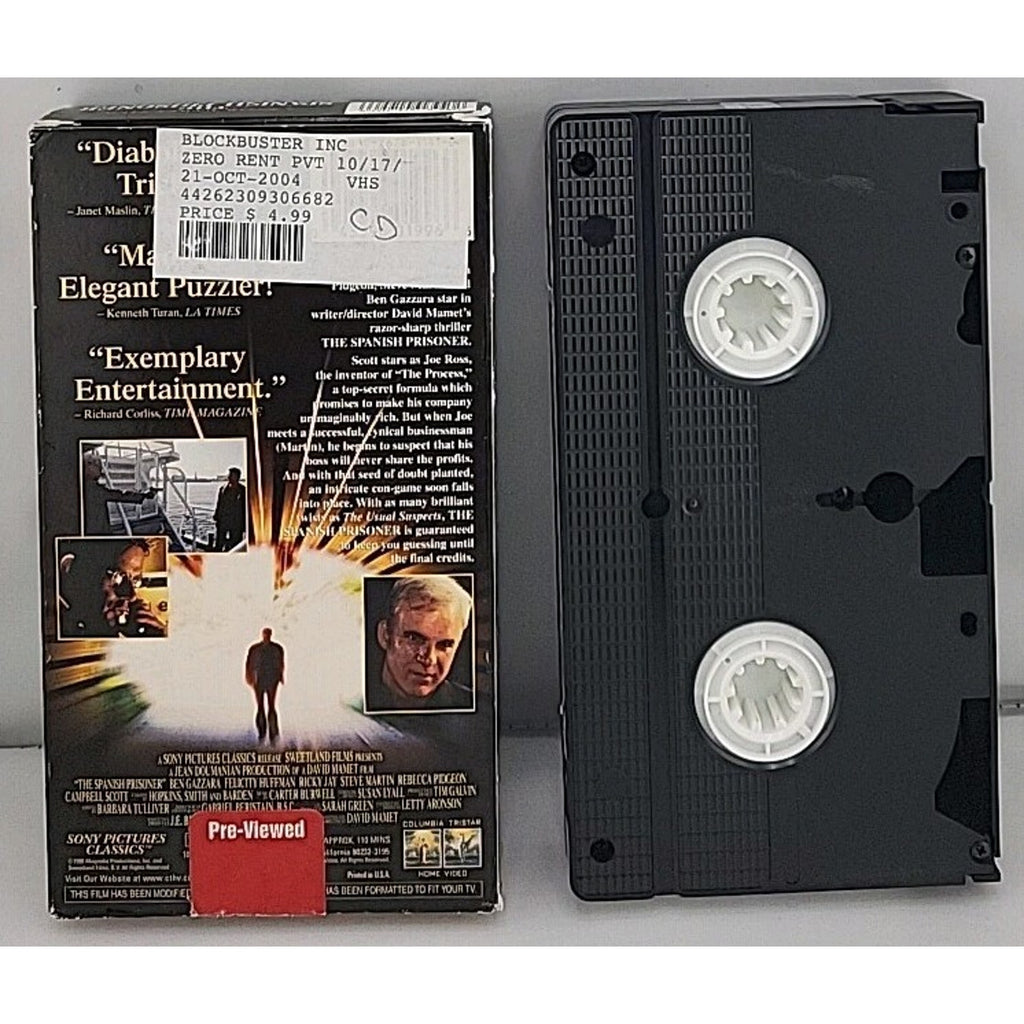 The Spanish Prisoner VHS 1997 Thriller Original Release Columbia Pictures