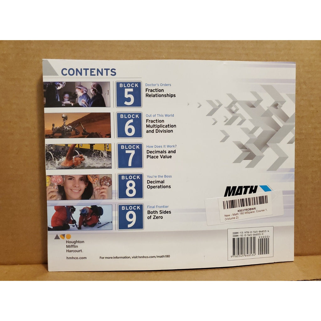 Math 180 mSpace Course I Volume 2 2014 Paperback 9780545848534