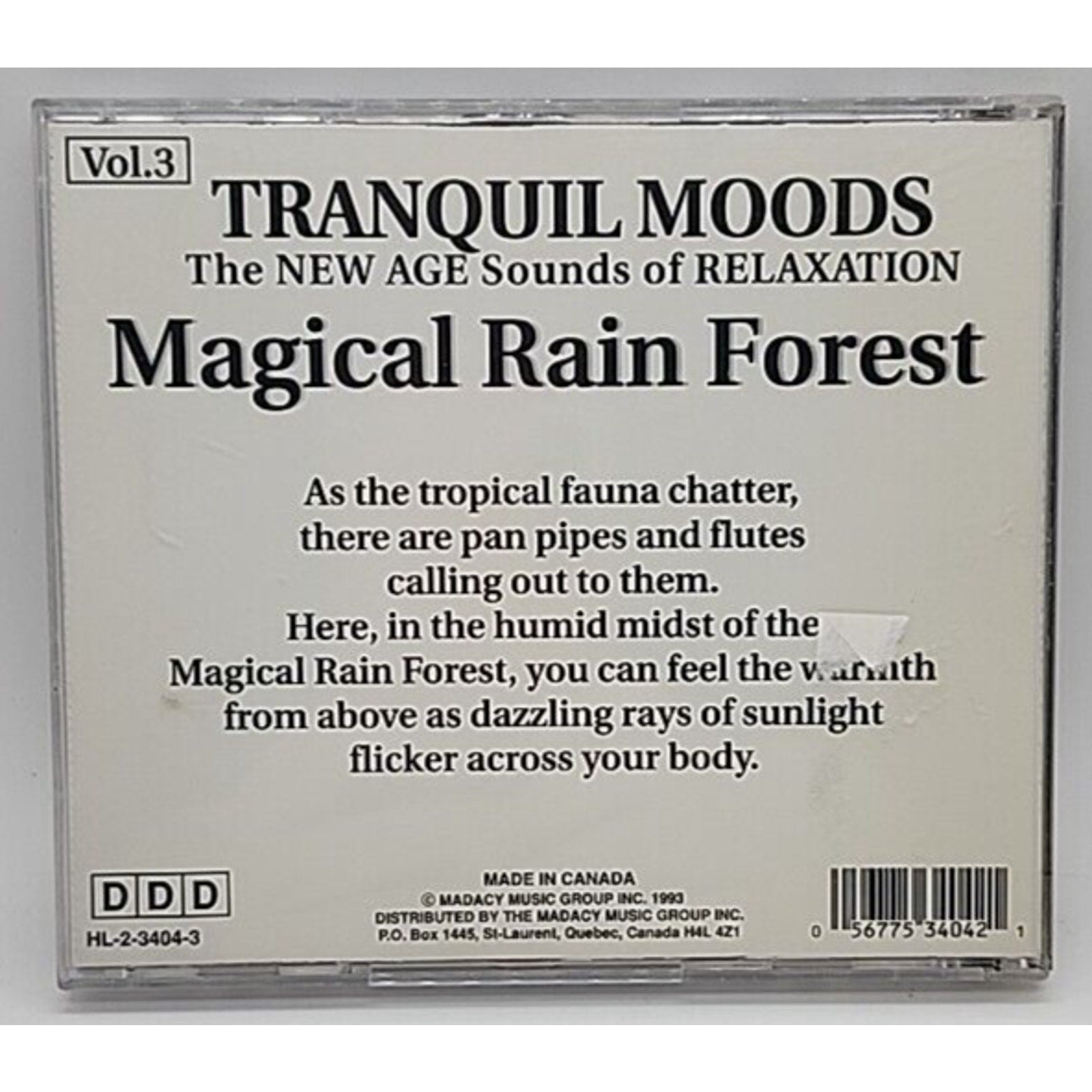 Magical Rain Forest Vol 3 Tranquil Moods by Various Artists (CD, 1993, Madacy)