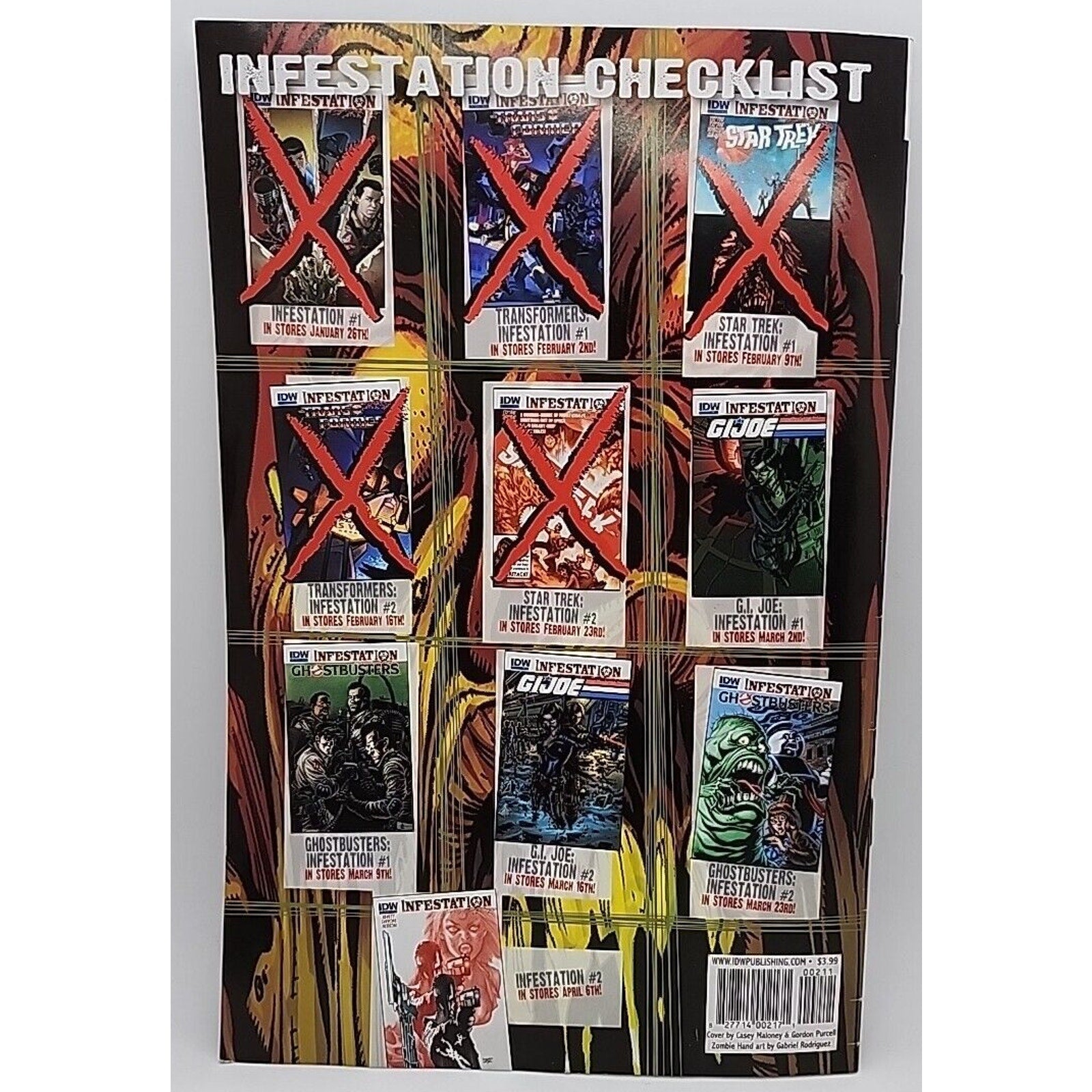 Star Trek Infestations #2B IDW Comics 2011 Maloney And Purcell Variant