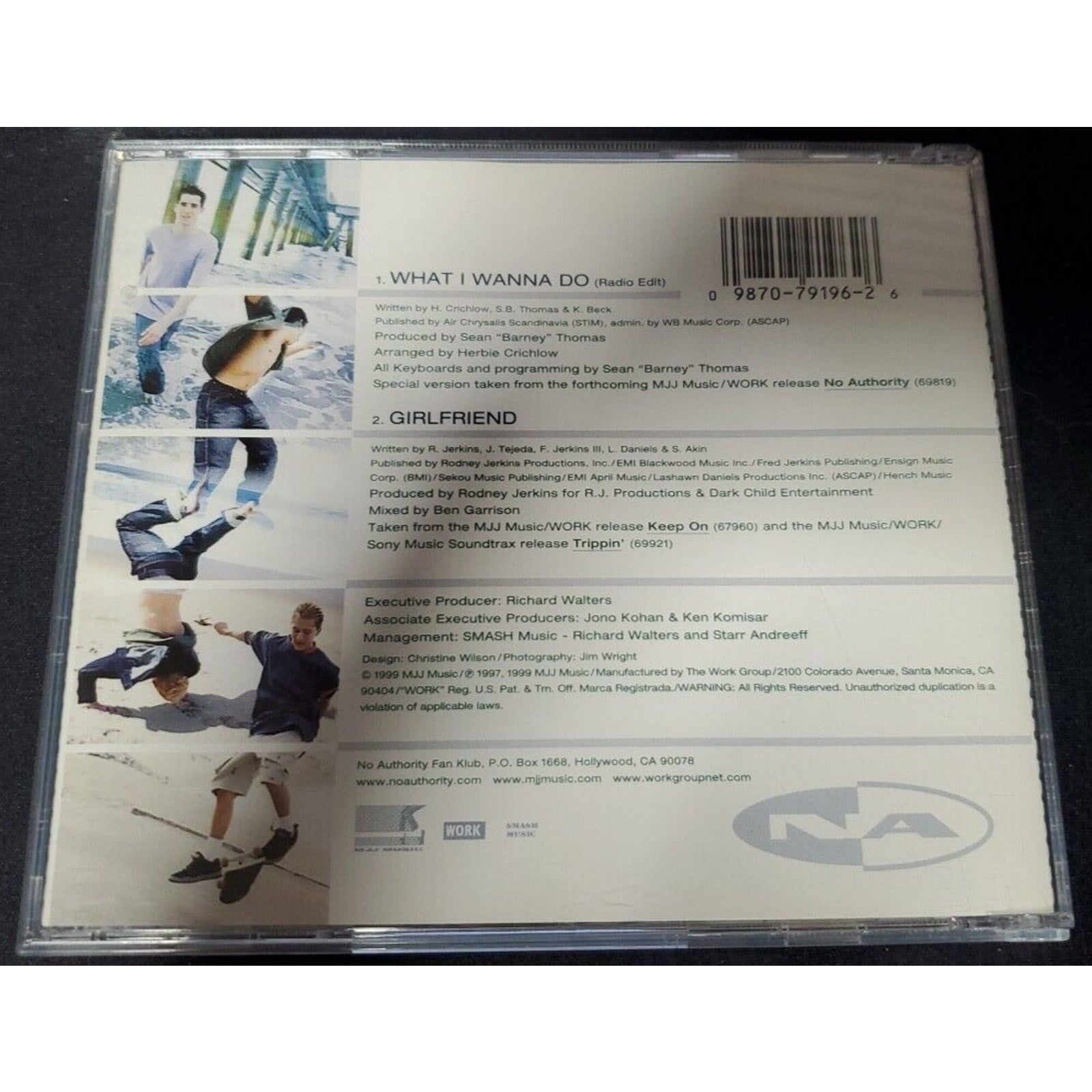 What I Wanna Do by No Authority (CD, Single, 1999, MJJ Music)