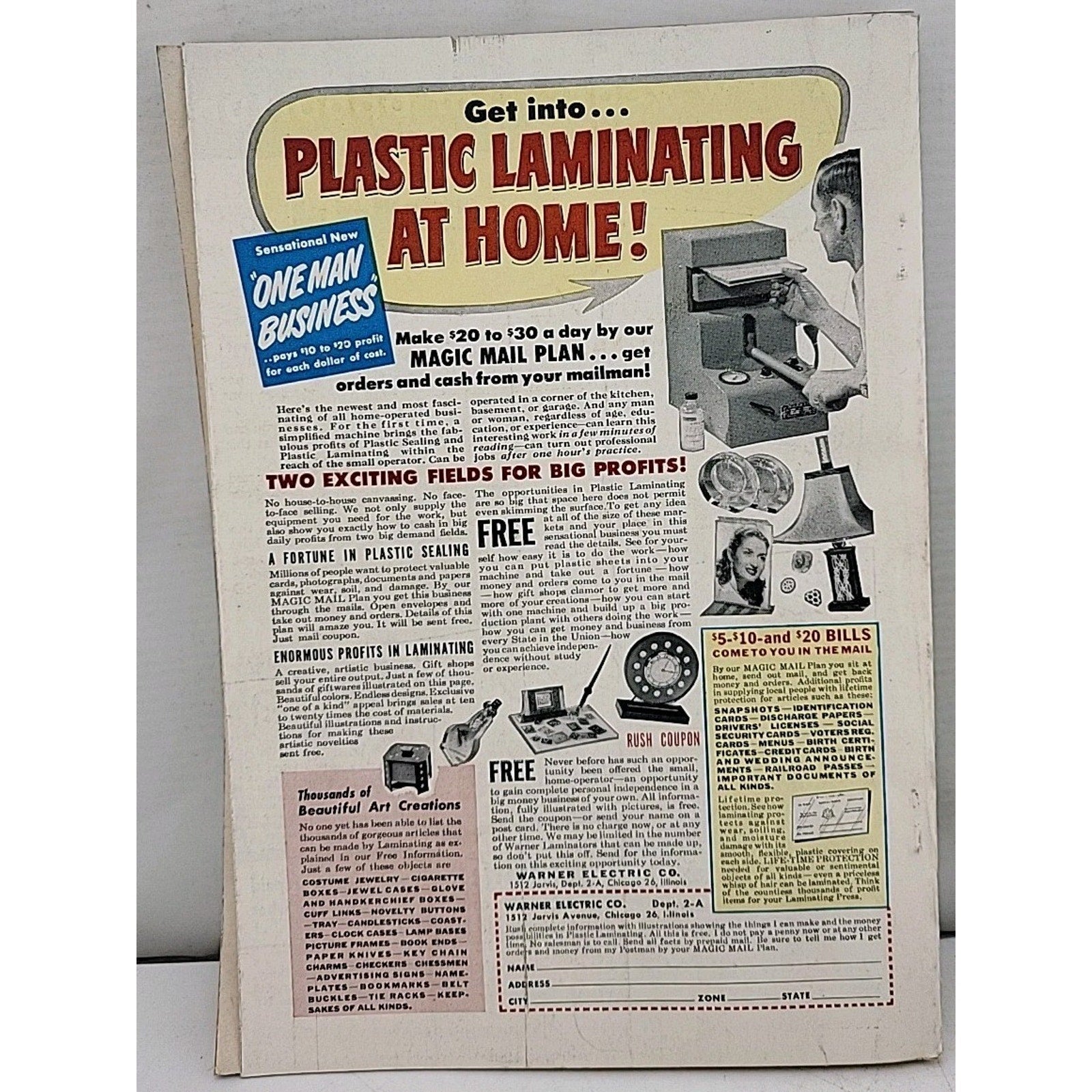 Popular Science Monthly Mechanics And Handicraft - January 1952 - Vol.160 No.1