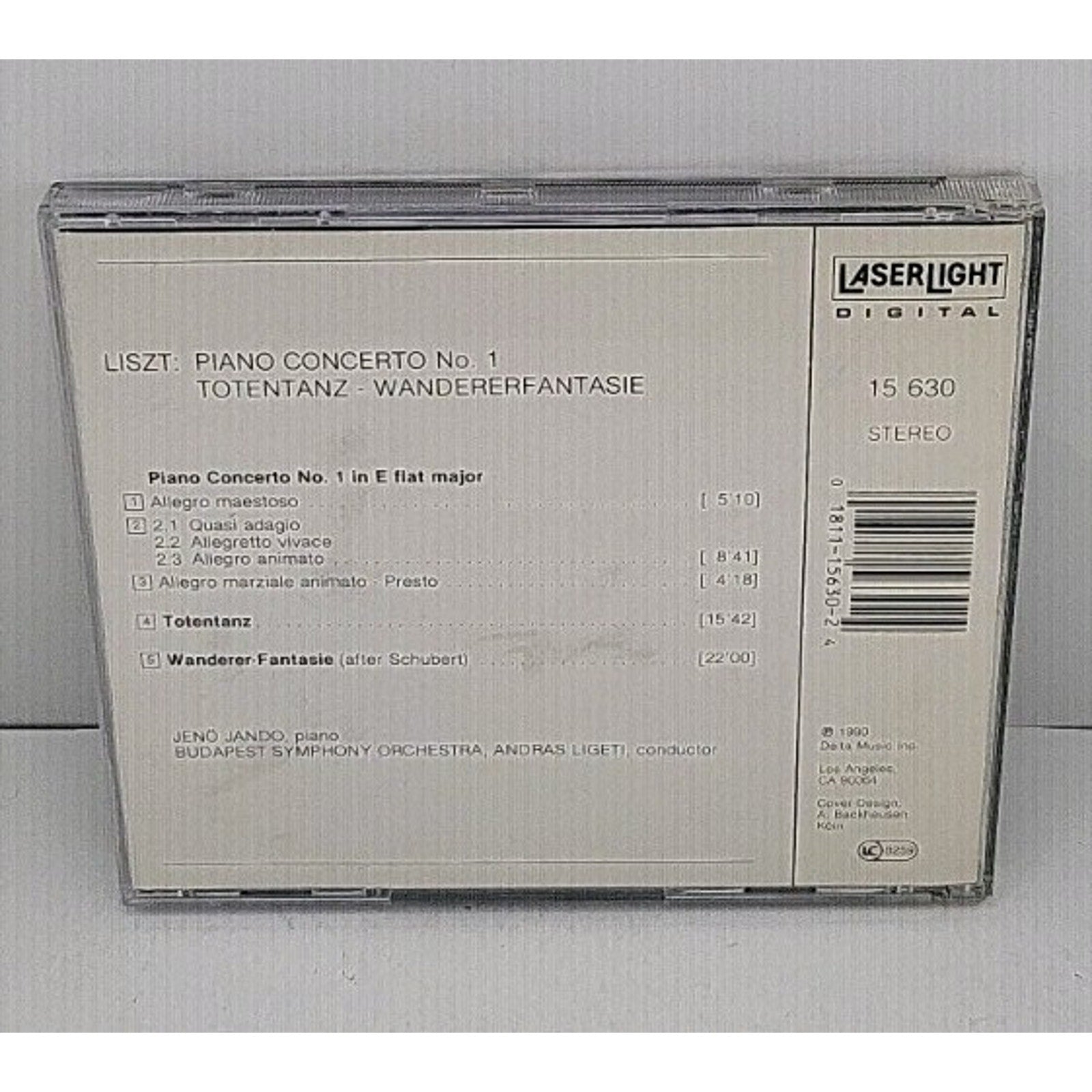 Lizst: Piano Concerto 1/ Wanderer Fantasy - Music CD - - 1990-01-23 - Delta -