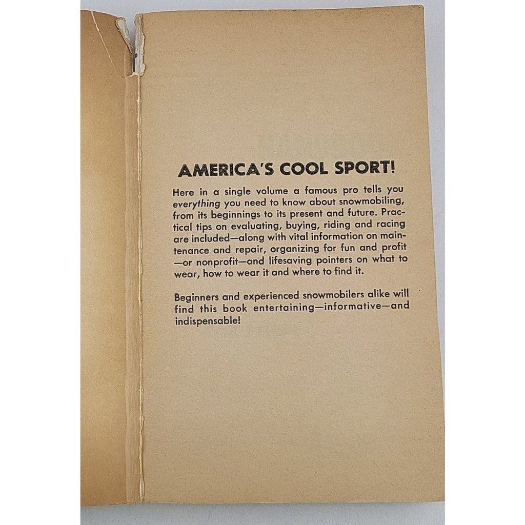 Handbook Of Snowmobiling By Bob Behme
