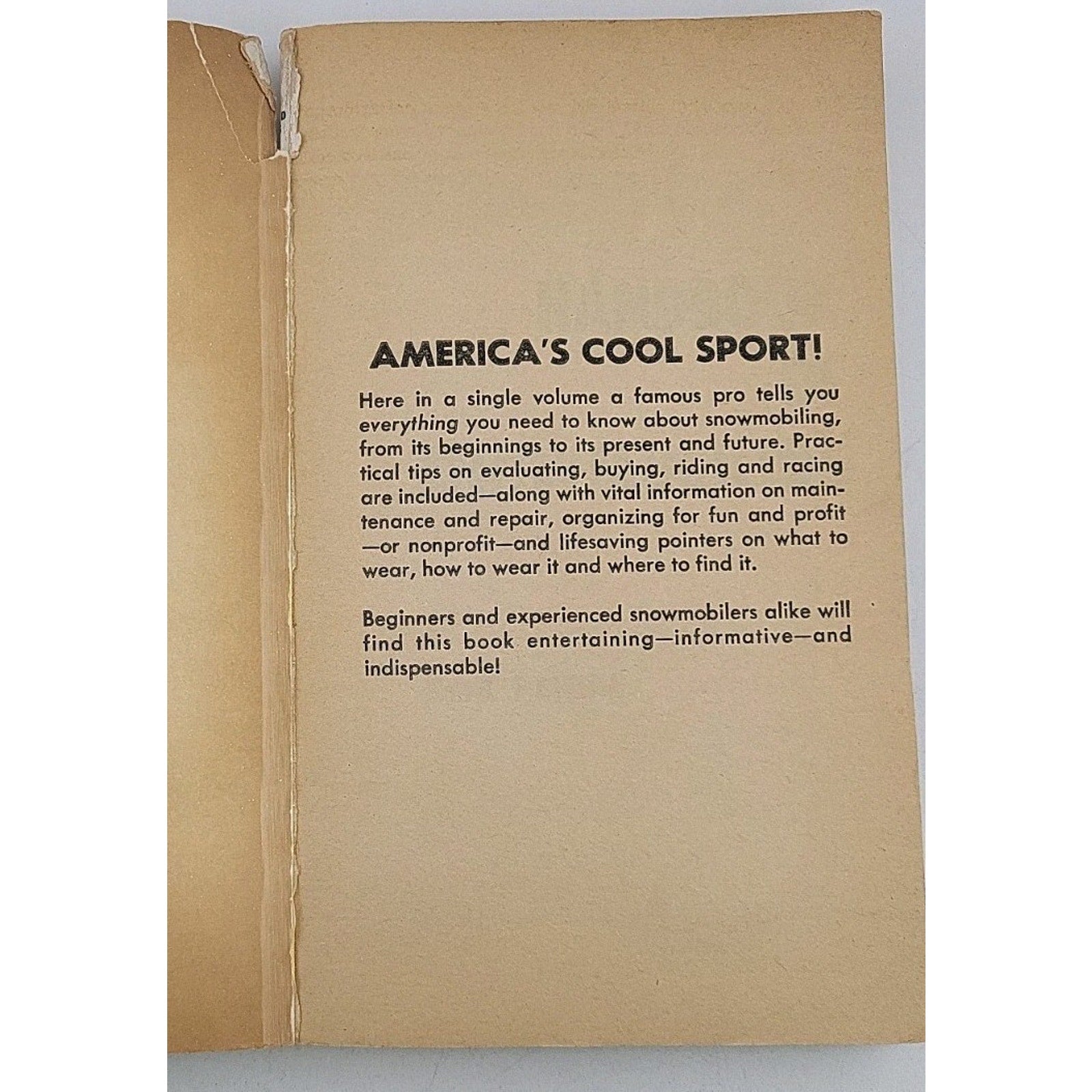 Handbook Of Snowmobiling By Bob Behme