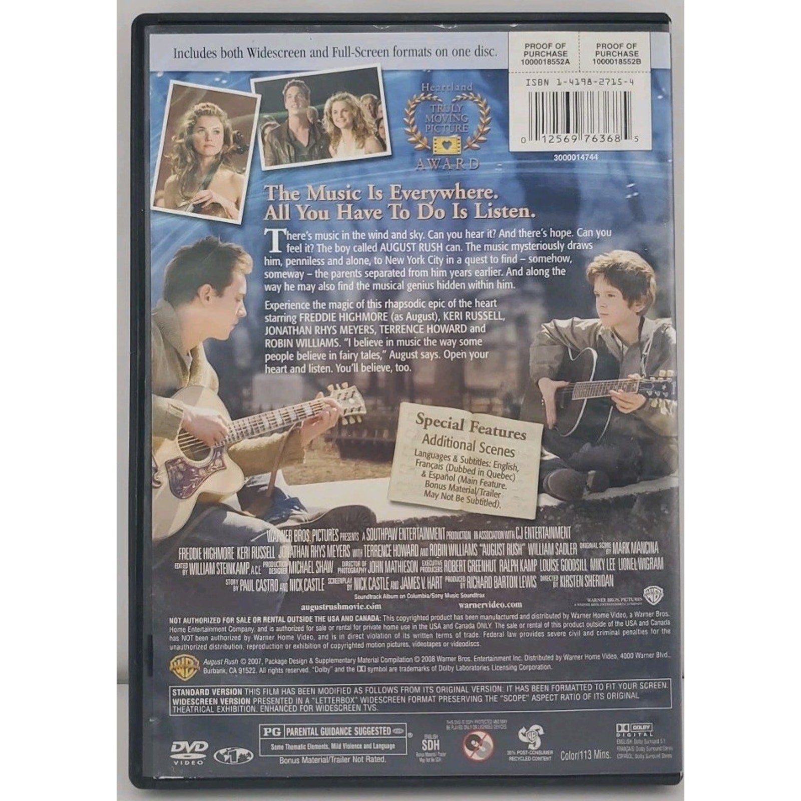 August Rush (DVD, 2007)