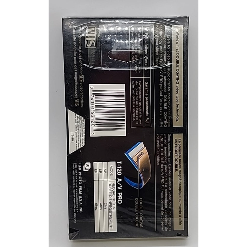 Fuji A/V Pro Library Super HG T-120 Blank VHS 6 Hrs Double Coating Video Tape