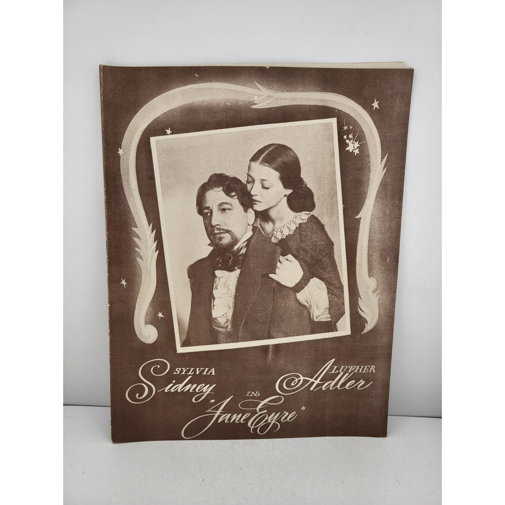 1943 Jane Eyre Theatre Program: Sylvia Sidney, Luther Adler, Ellen Hall