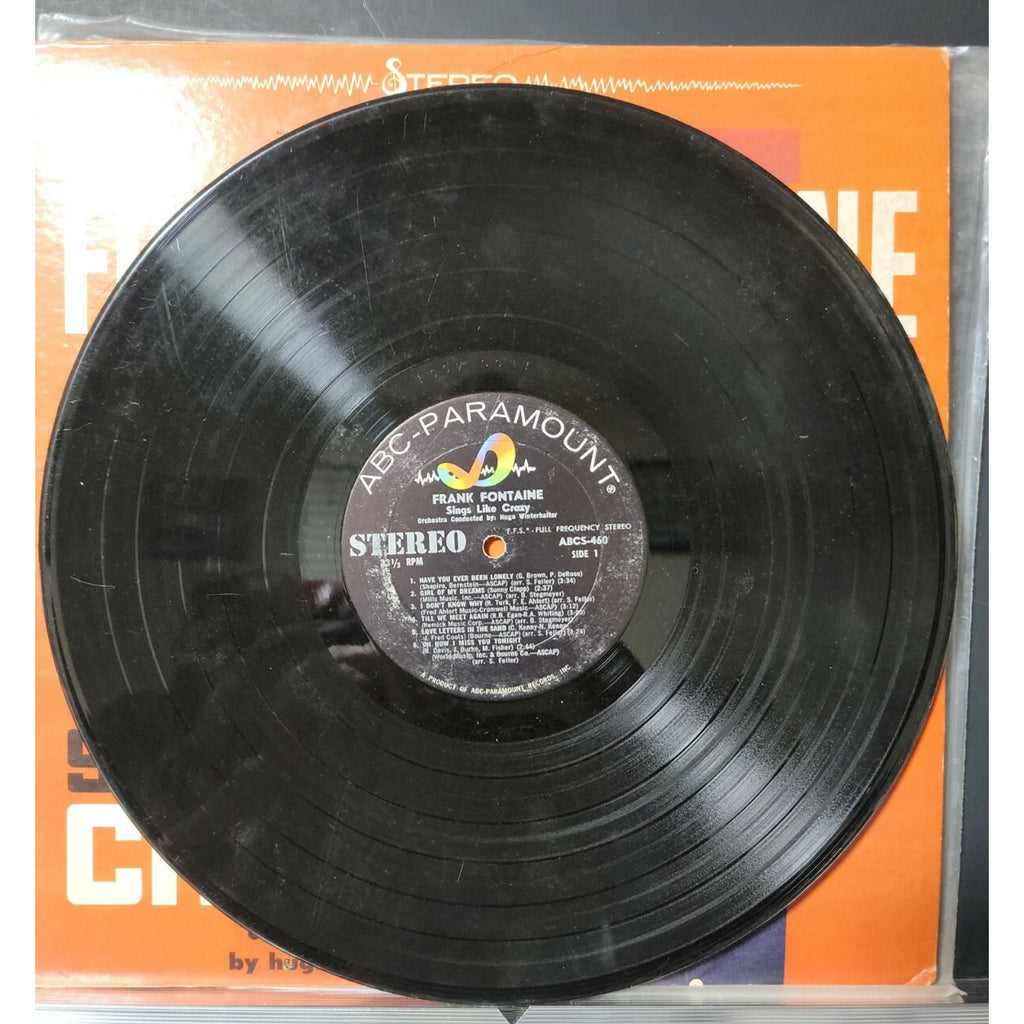 Frank Fontaine Sings Like Crazy LP Record Album Vinyl