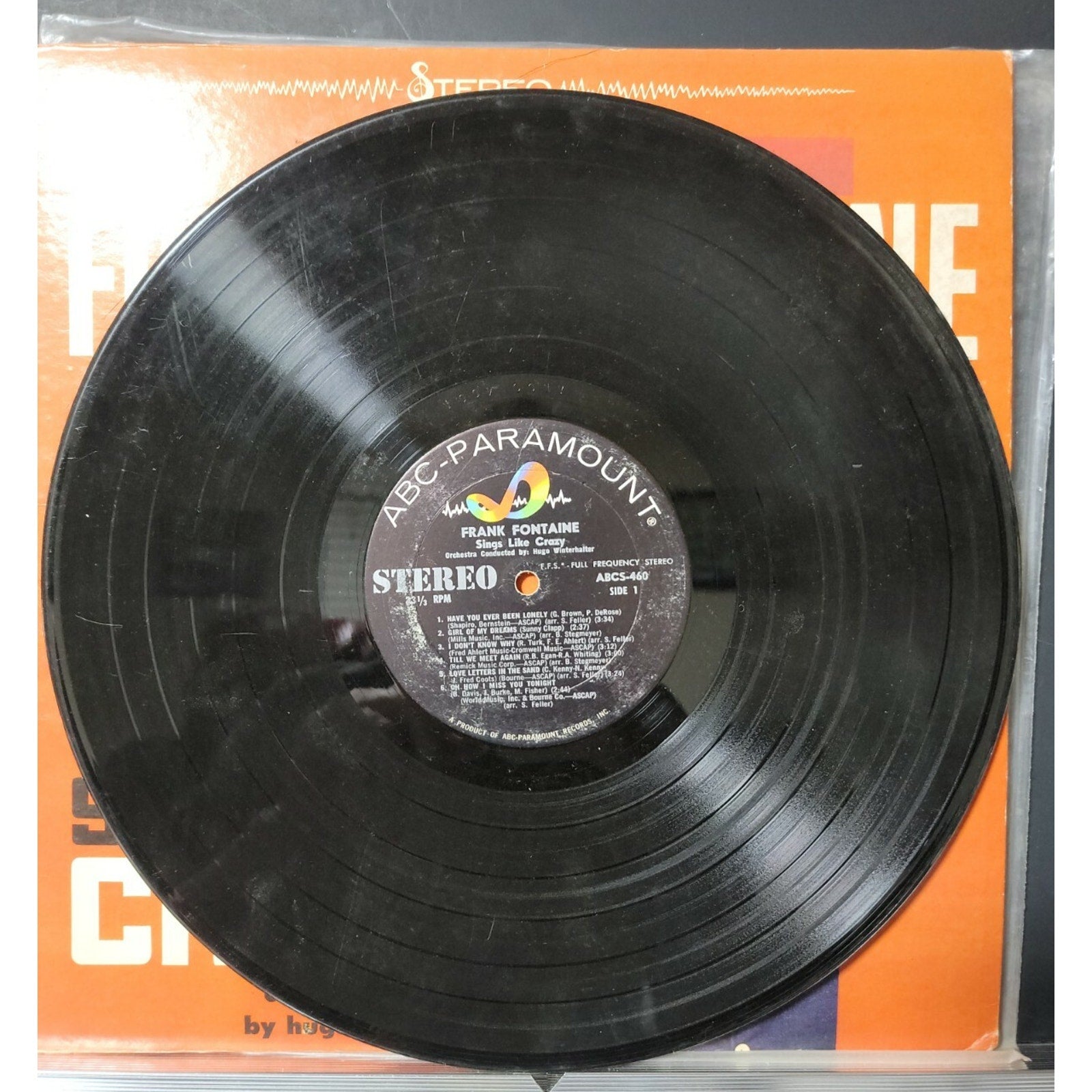 Frank Fontaine Sings Like Crazy LP Record Album Vinyl