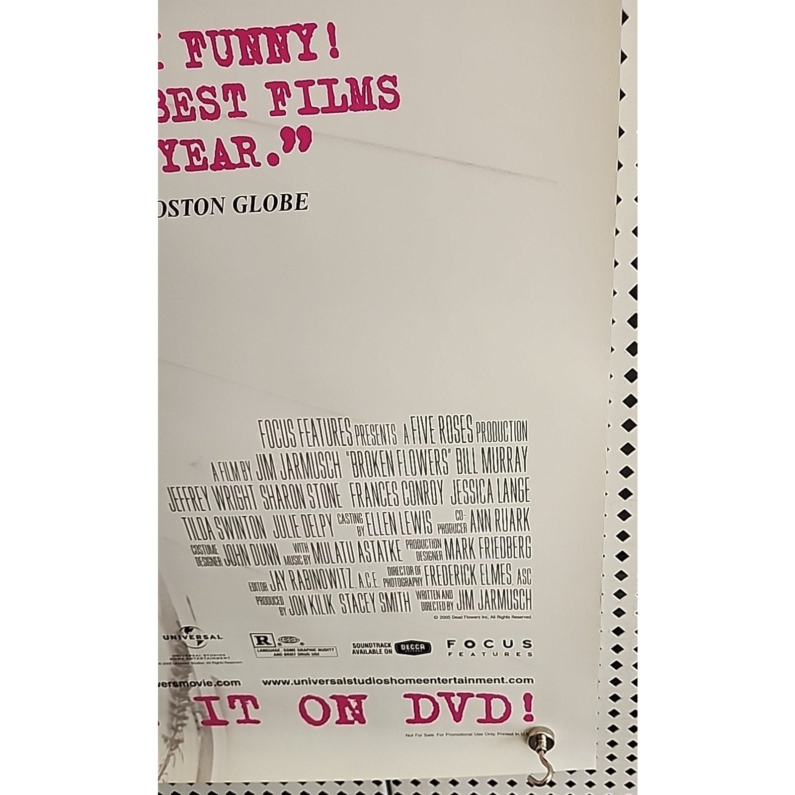 Broken Flowers Original Movie DVD Poster 27x40 Rolled