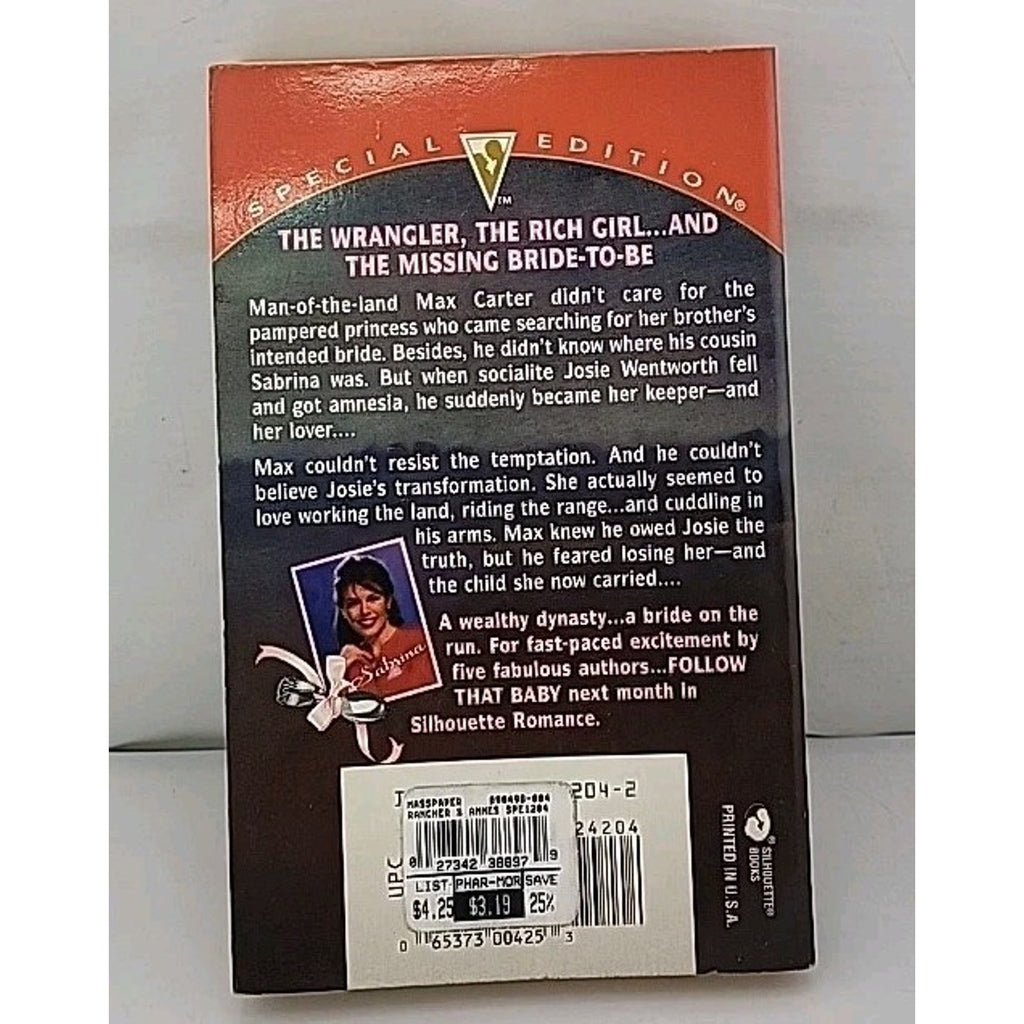 Rancher and the Amnesiac Bride by Joan Elliott Pickart (1998, Mass Market)