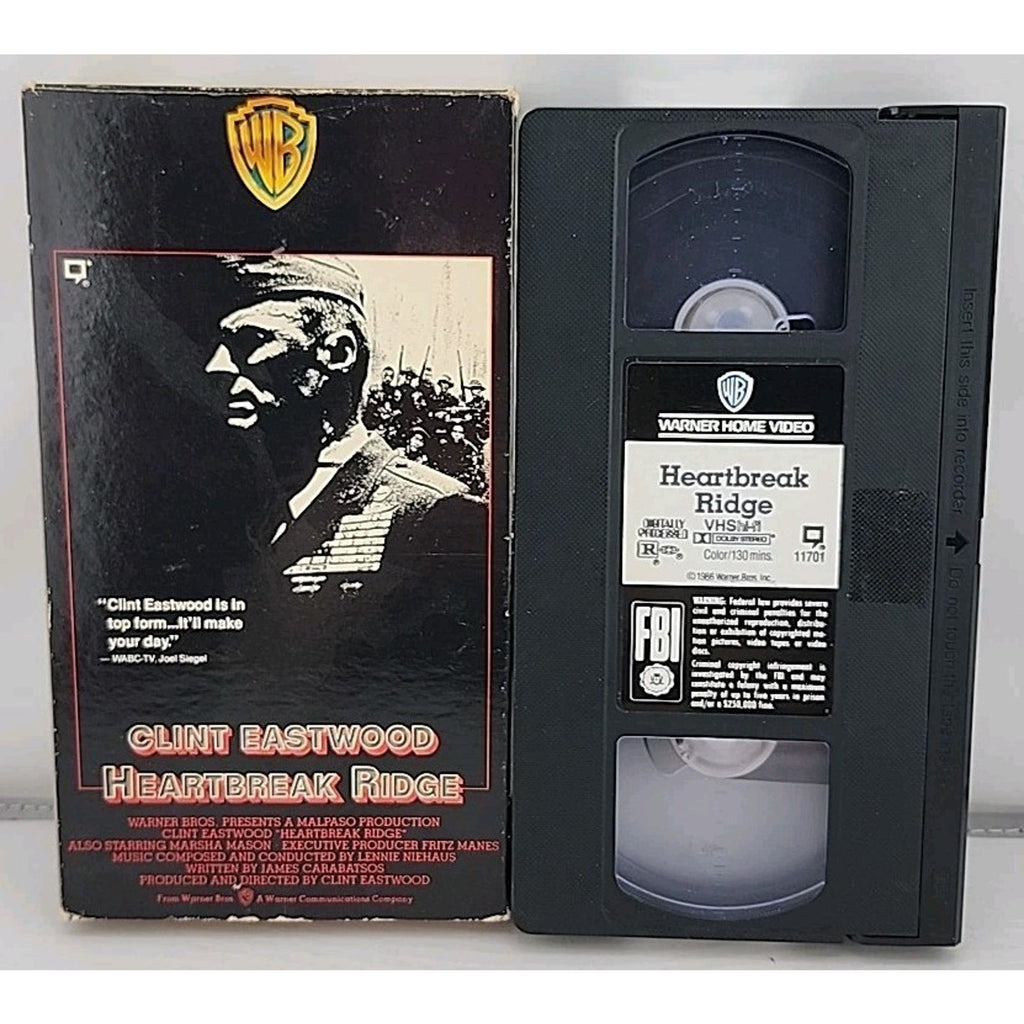 Heartbreak Ridge (VHS, 1990) *No Barcode*