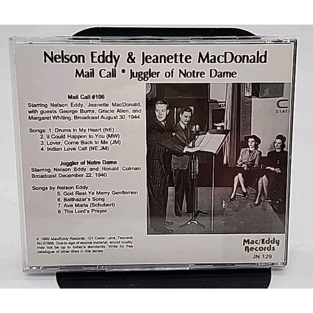 Nelson Eddy & Jeanette Macdonald On Mail Call And Juggler Of Notre Dame (CD)