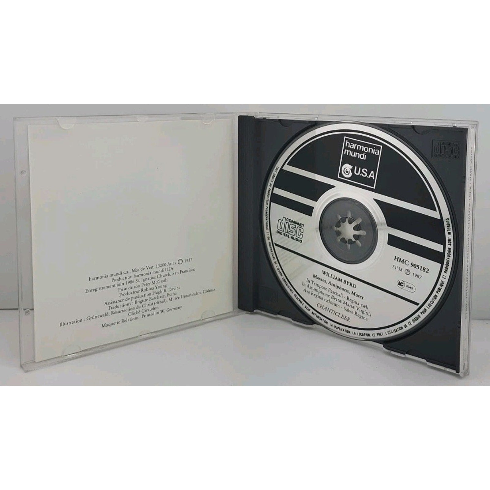 Byrd: Missa In Tempore Paschali (CD, Jan-1993, Harmonia Mundi (Distributor))
