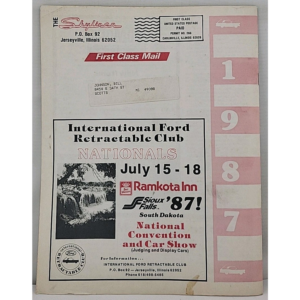 International Ford Retractable Club - 1987 Roster